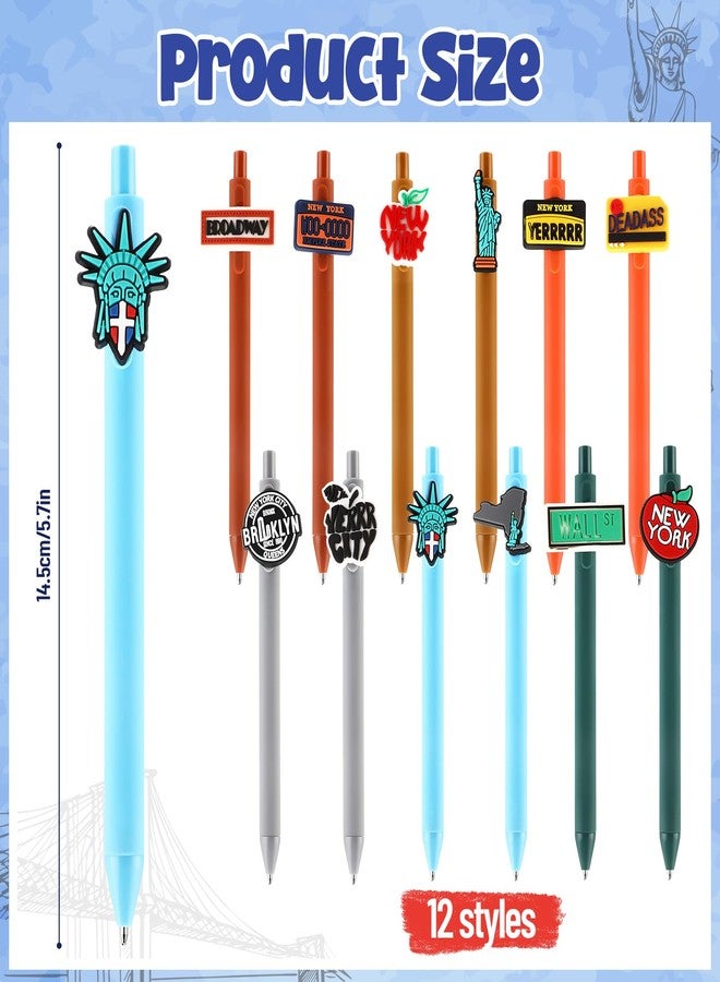 Feifeiya 30 Pcs New York City Ballpoint Pen New York Souvenirs City Travel Pens Retractable USA Themed Ballpoint Pens I Love NY Gifts Pen for School Office Supplies Traveler Gift - Image 2